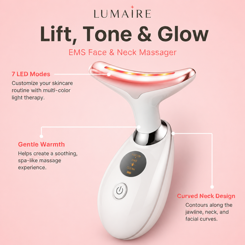 Lumaire Lift Tone and Glow EMS face and neck massager hero image